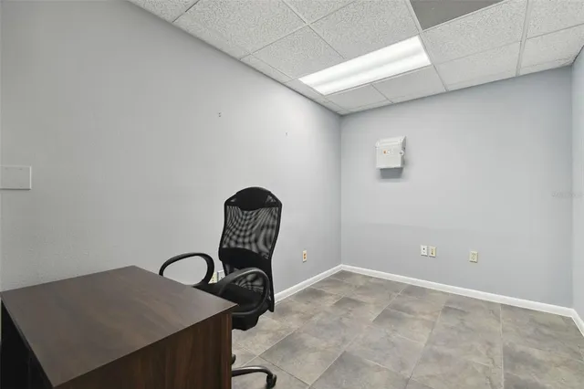 a view of a bench in a garden