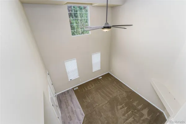 a view of hallway with stairs