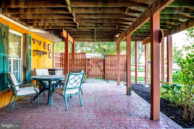 swimming pool view with a garden