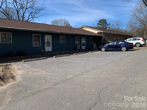 a car parked in front of a building