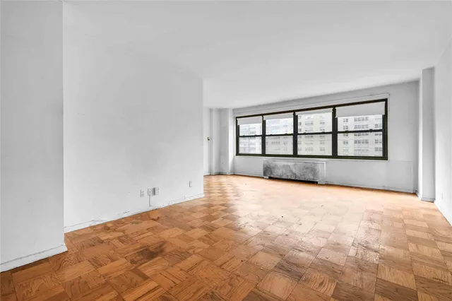 an empty room with a window