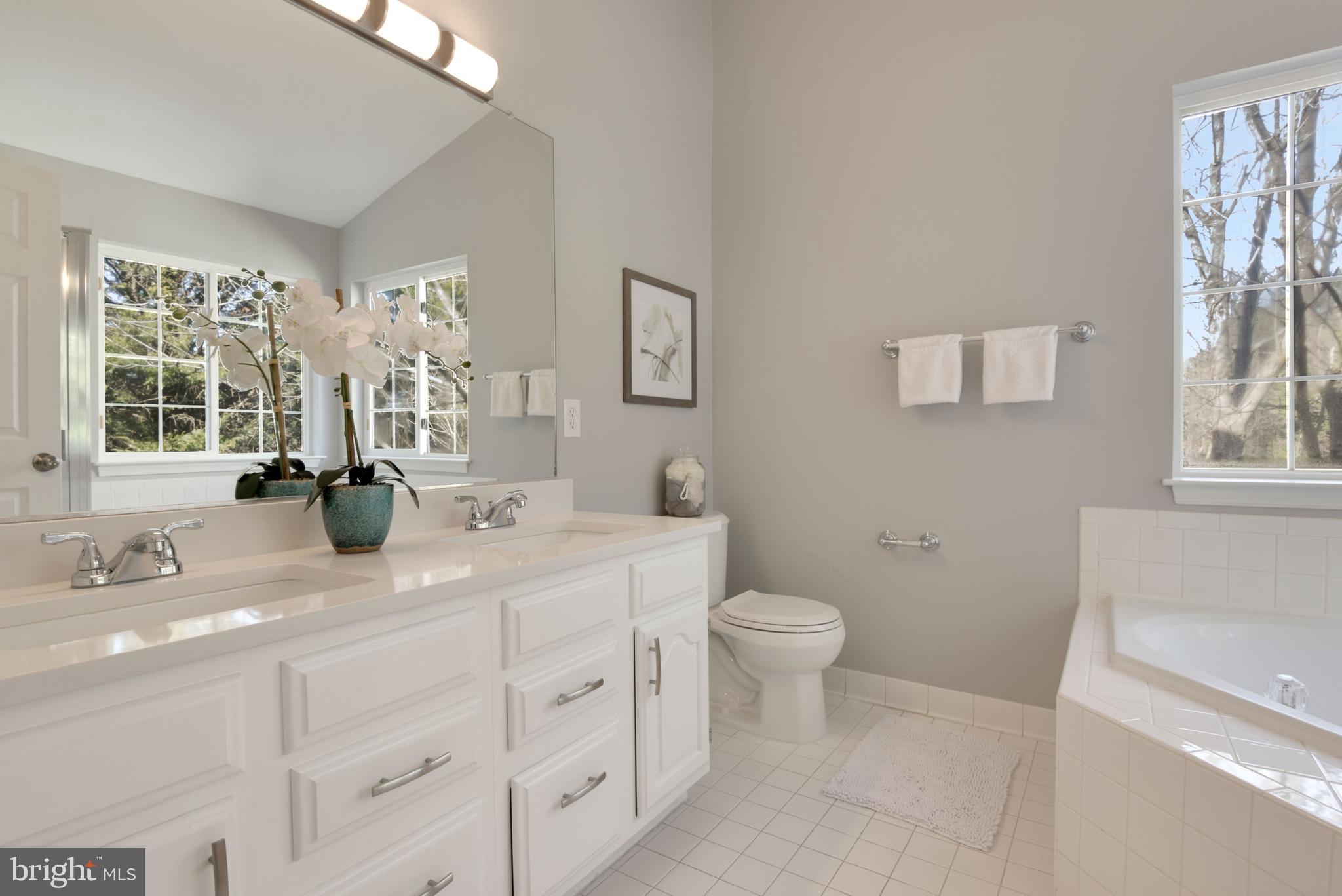 2819 Roesh Way Vienna, VA 22181 - Photo 19 of 64 Ensuite Bathroom with new granite Double Vanity
