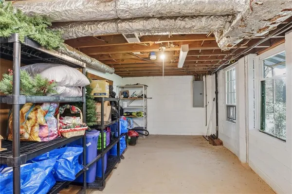 a view of storage and utility room