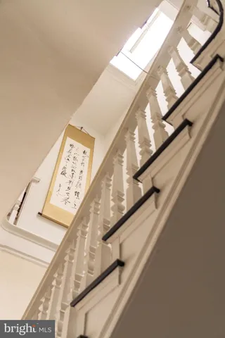 a view of balcony with wooden floor