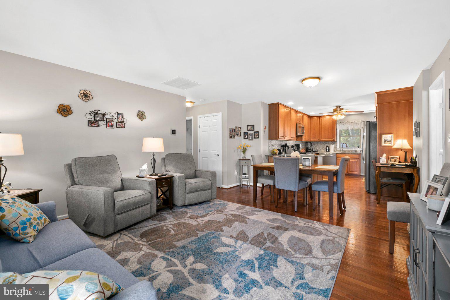 202 Stonewall Road Catonsville, MD 21228 - Photo 9 of 65 In-Law LR/DR area w/HW overlooks kitchen