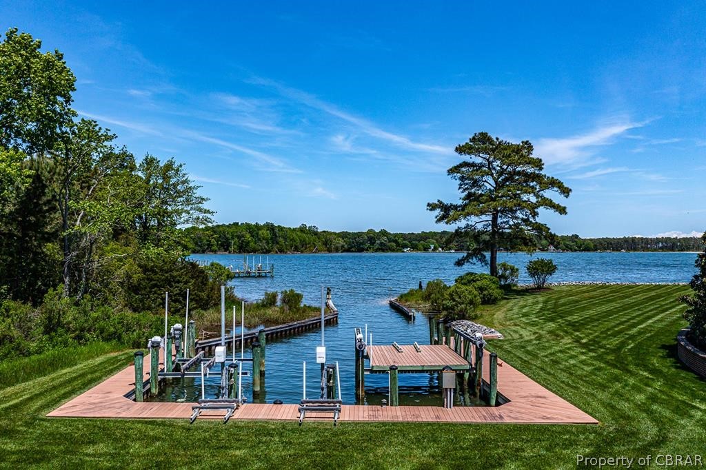 2055 Ditchley Road Kilmarnock, VA 22482 - Photo 5 of 48 Dock area with a yard and a water view