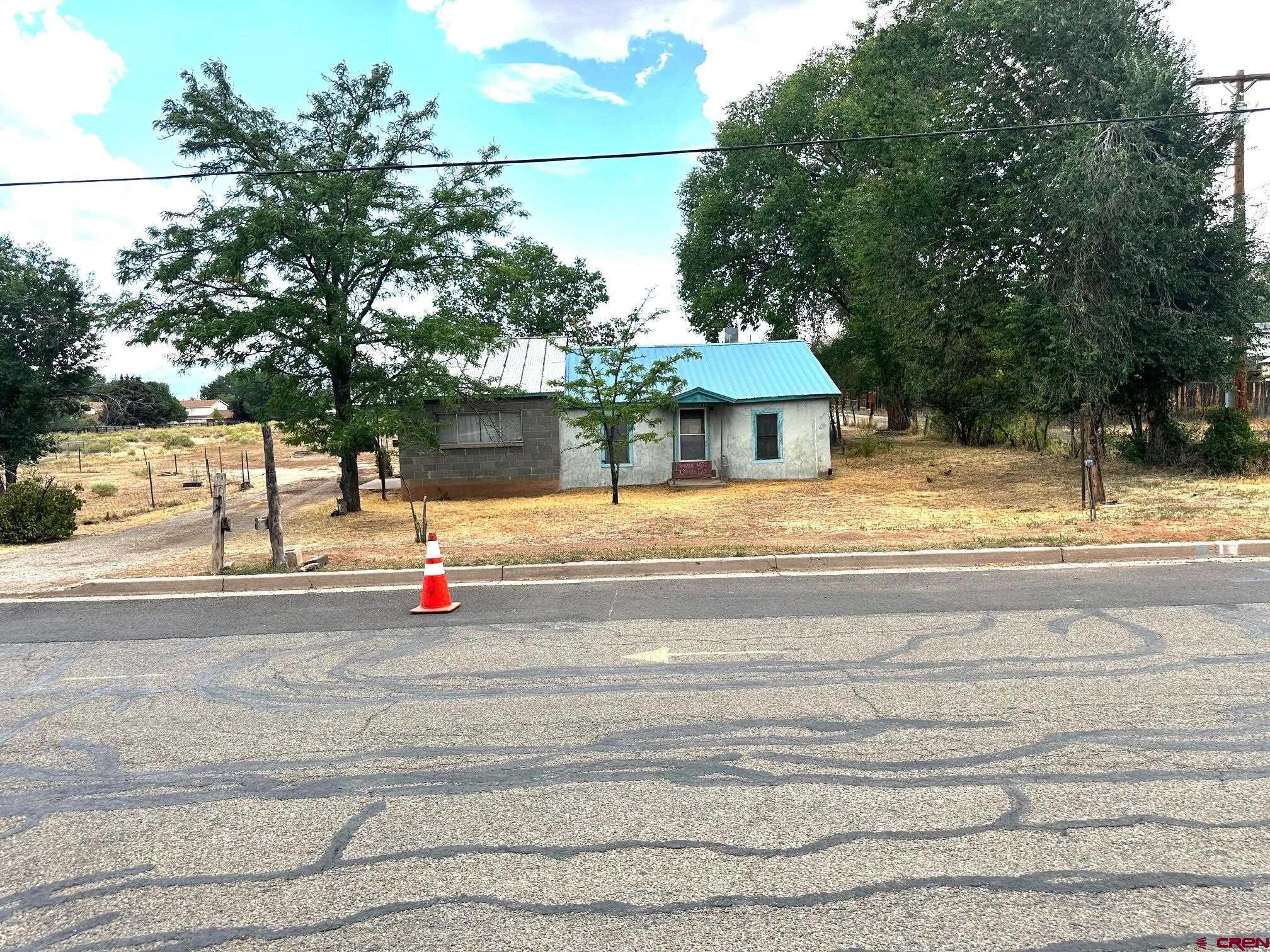 a view of street with houses