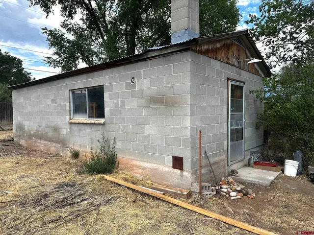 a backyard of a house
