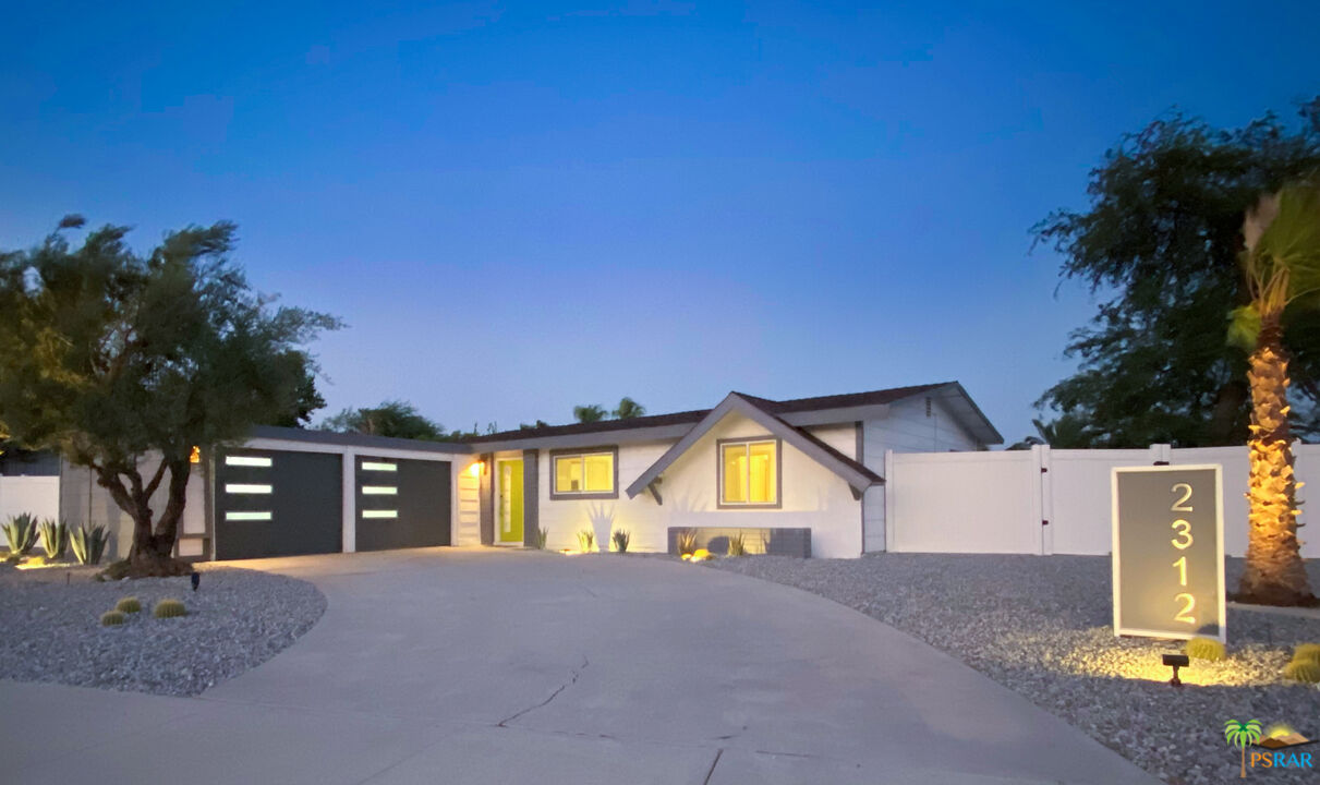 2312 North Blando Road Palm Springs, CA 92262 - Photo 25 of 27 a view of a house with a garage and a garage