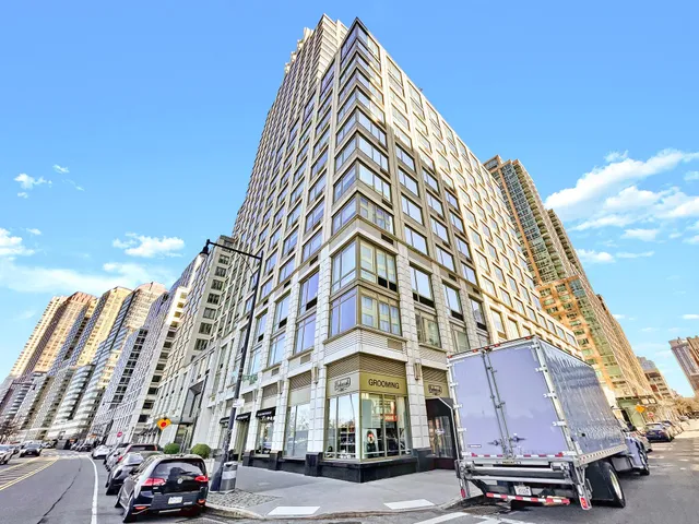 a front view of a building