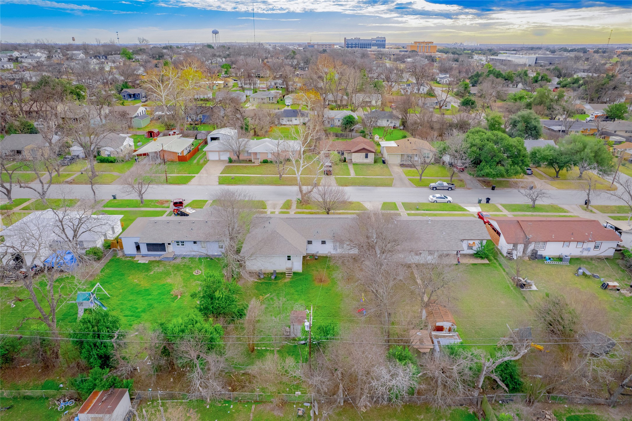 1910 South 13th Street Temple, TX 76504 - Photo 34 of 35 an aerial view of a houses with a swimming pool