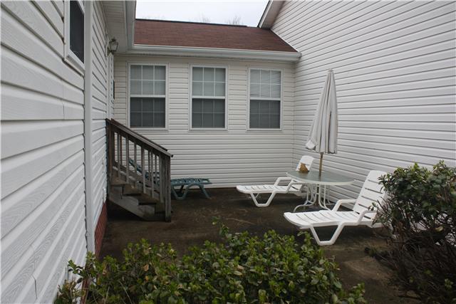 Concrete patio.