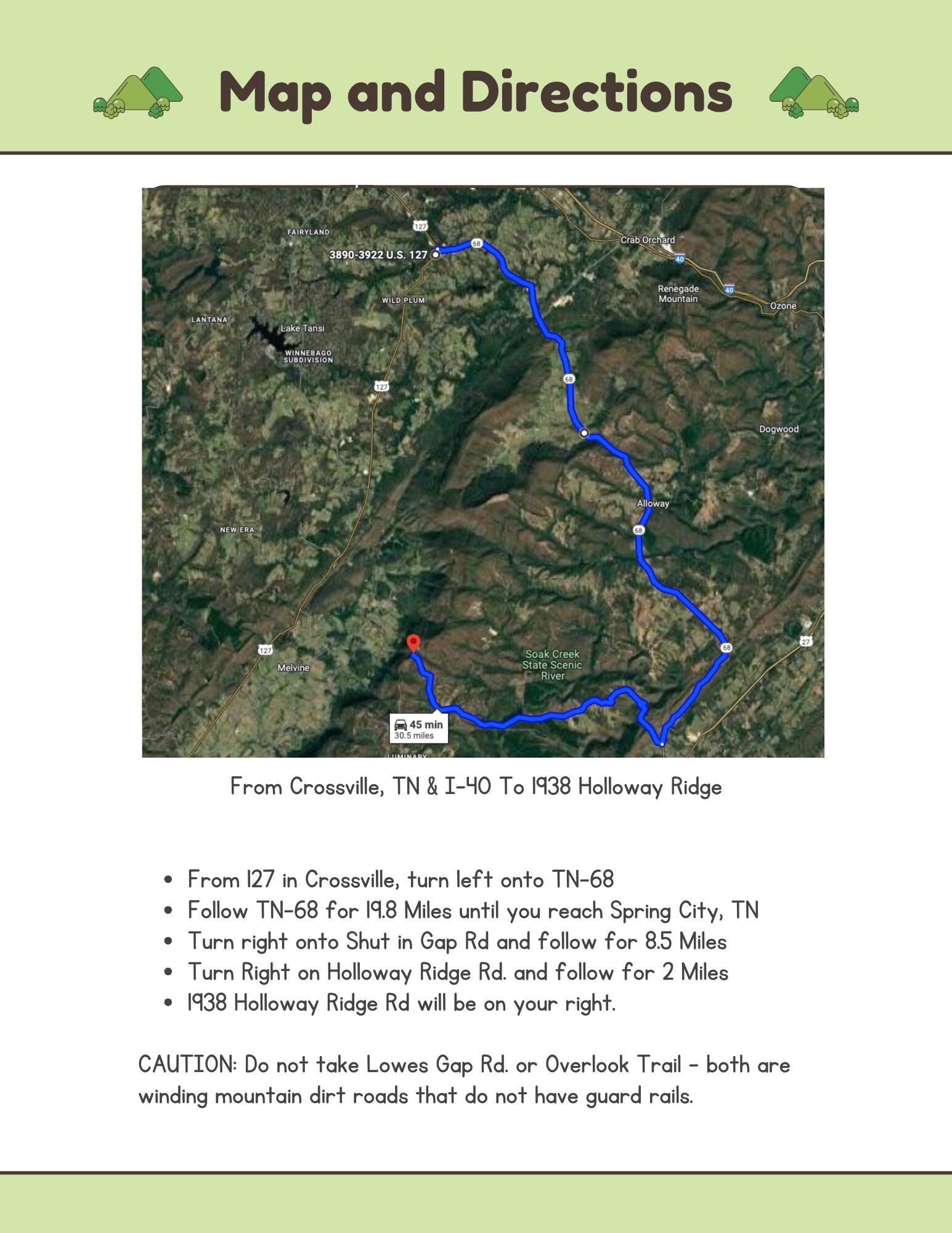 1938 Holloway Ridge Road Spring City, TN 37381 - Photo 78 of 78 English Map and Directions Educational W