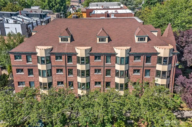 a aerial view of multiple houses