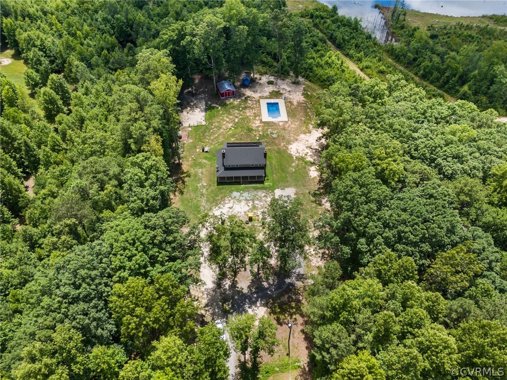 6621 Cox Road Wilsons, VA 23894 - Photo 37 of 44 an aerial view of a house with a yard