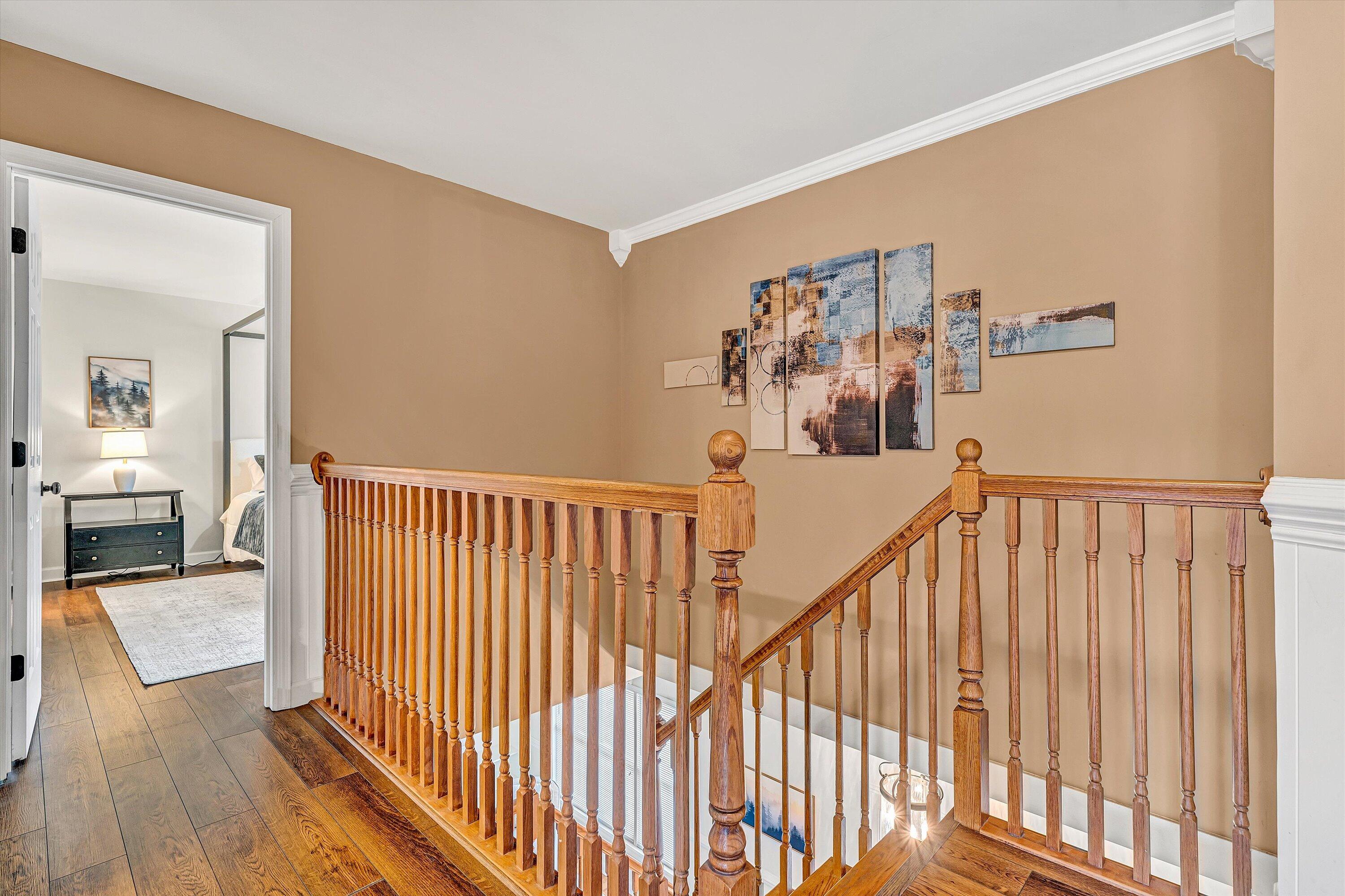 116 Dustys Road Covington, VA 24426 - Photo 47 of 96 a view of a hallway with wooden floor and stairs