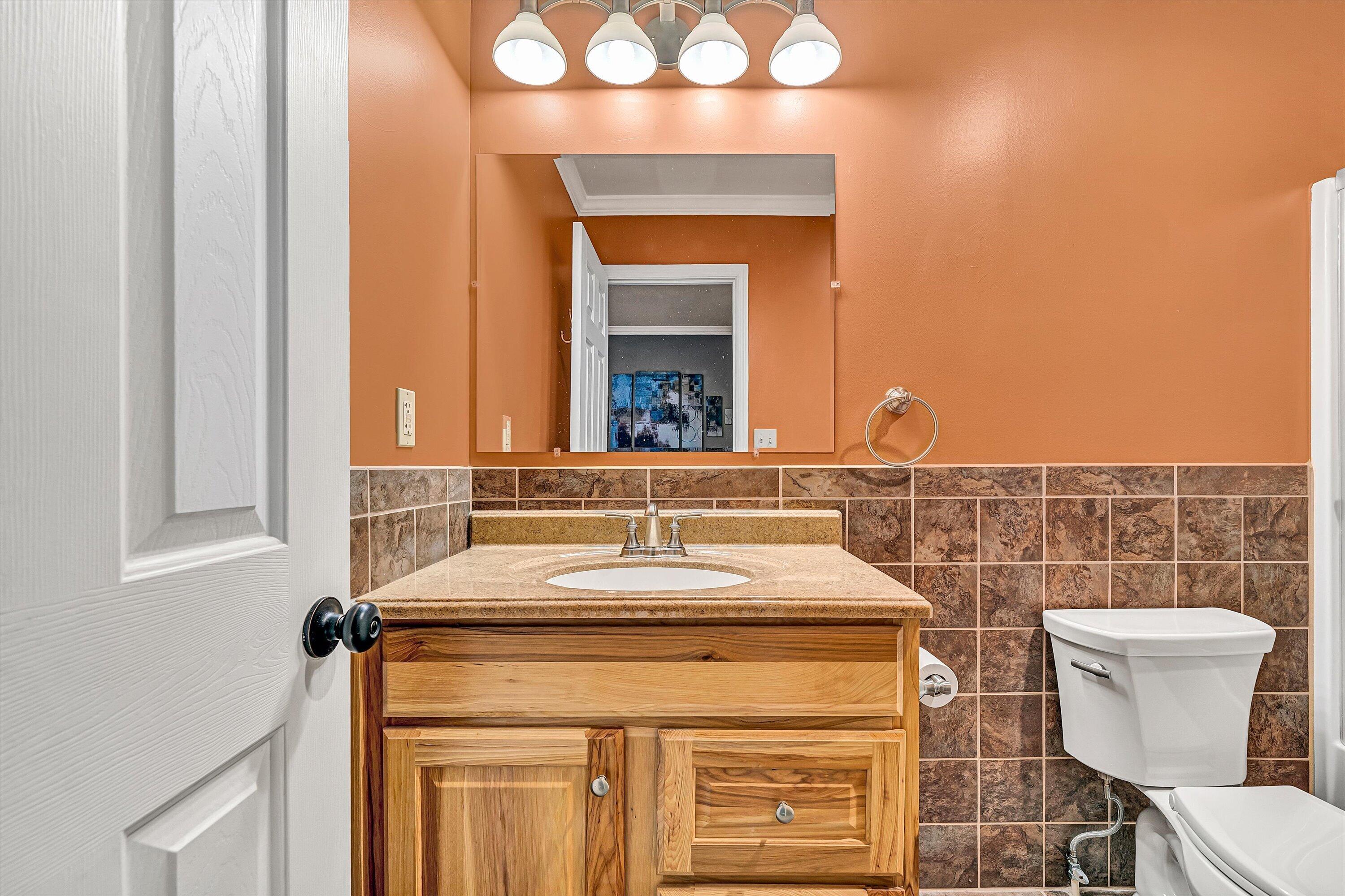 116 Dustys Road Covington, VA 24426 - Photo 61 of 96 a bathroom with a sink a toilet and mirror