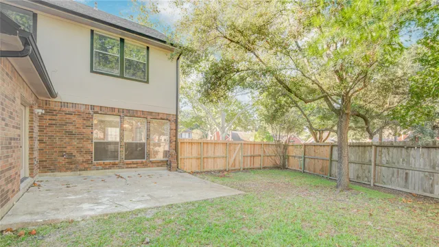 a view of backyard and tree