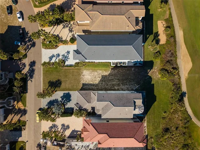 an aerial view of multiple houses