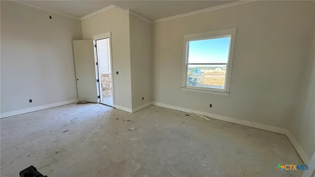 an empty room with a window