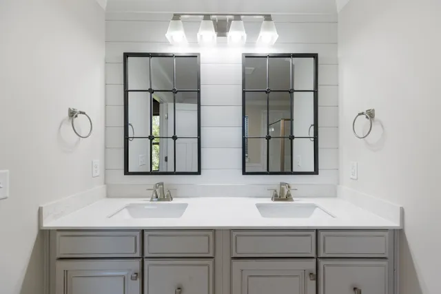 a living room with couch and a table