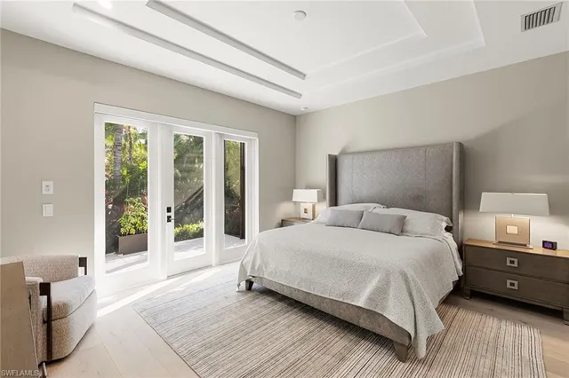 a storage room with cabinets