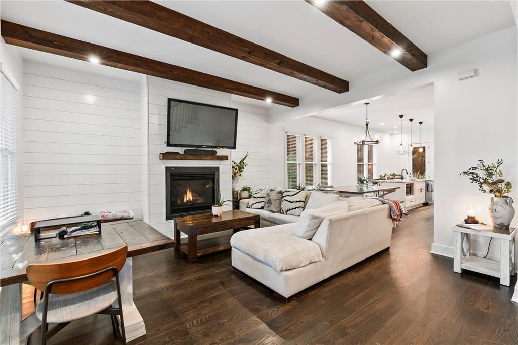 1771 Derry Avenue Southwest Atlanta, GA 30310 - Photo 3 of 45 a living room with furniture fireplace and flat screen tv