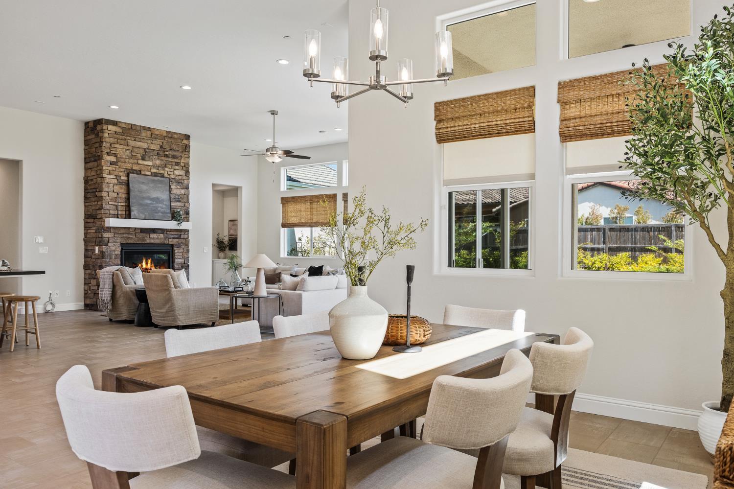 998 Highland Road West Madera, CA 93636 - Photo 23 of 61 a living room with fireplace furniture and a potted plant