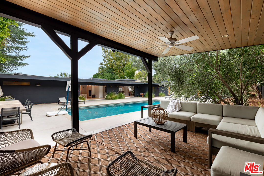 5401 Ostrom Avenue Encino, CA 91316 - Photo 67 of 73 a outdoor living space with furniture and garden view