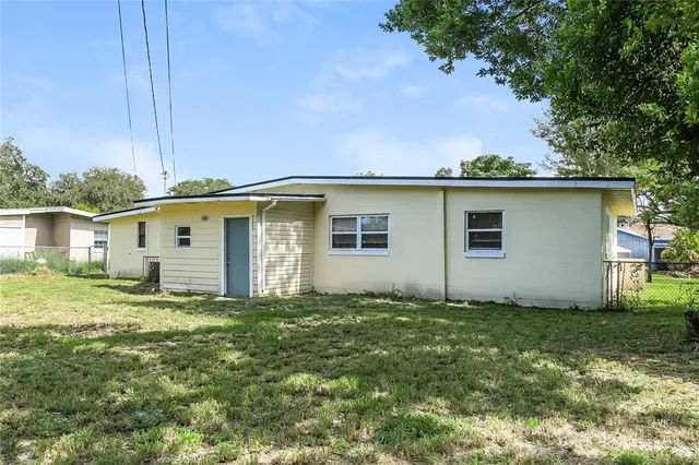 a backyard of a house