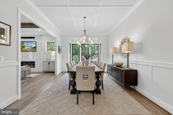 a view of entryway with wooden floor