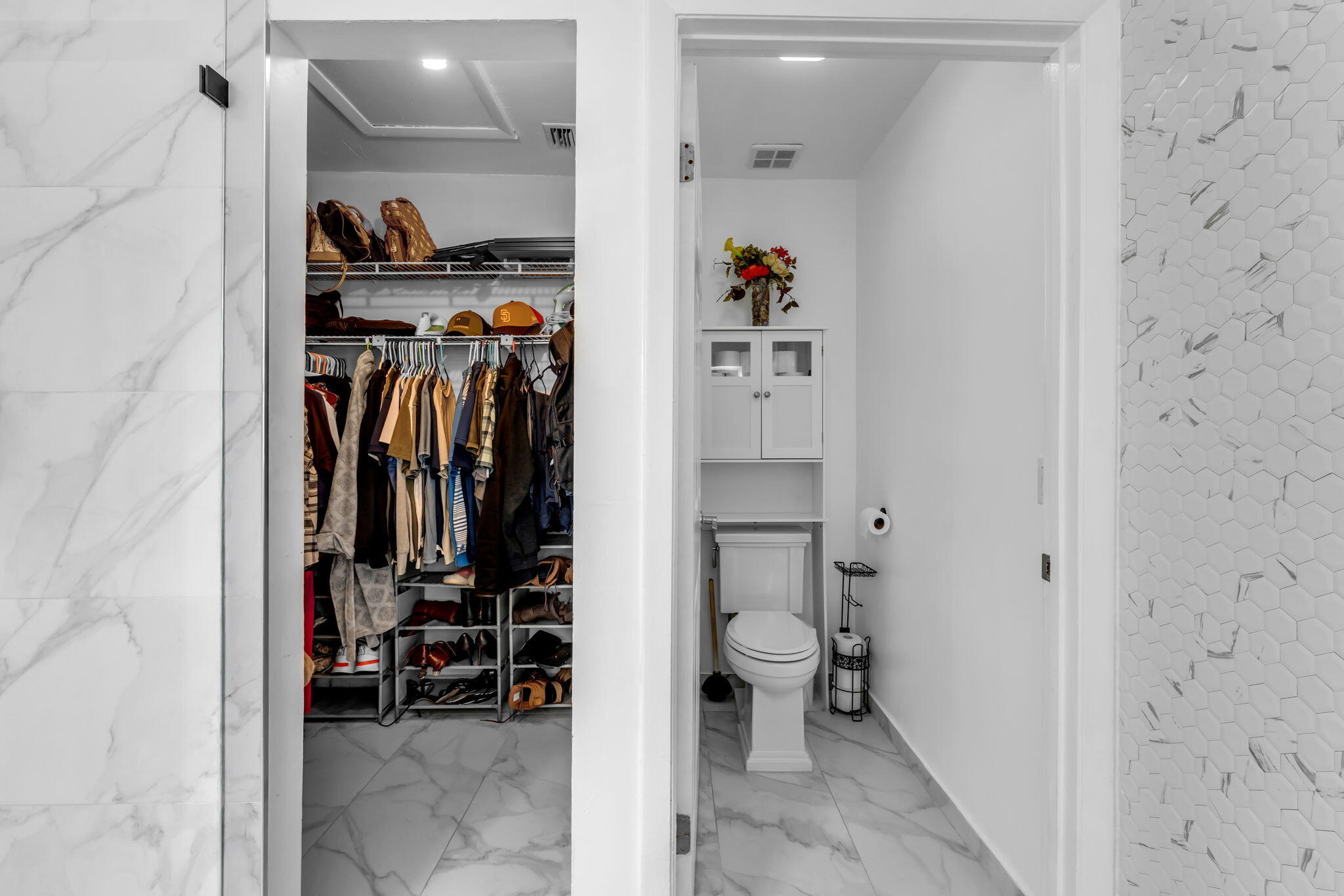 13860 Southwest 102nd Terrace Miami, FL 33186 - Photo 21 of 39 a view of walk in closet with clothes and shoes
