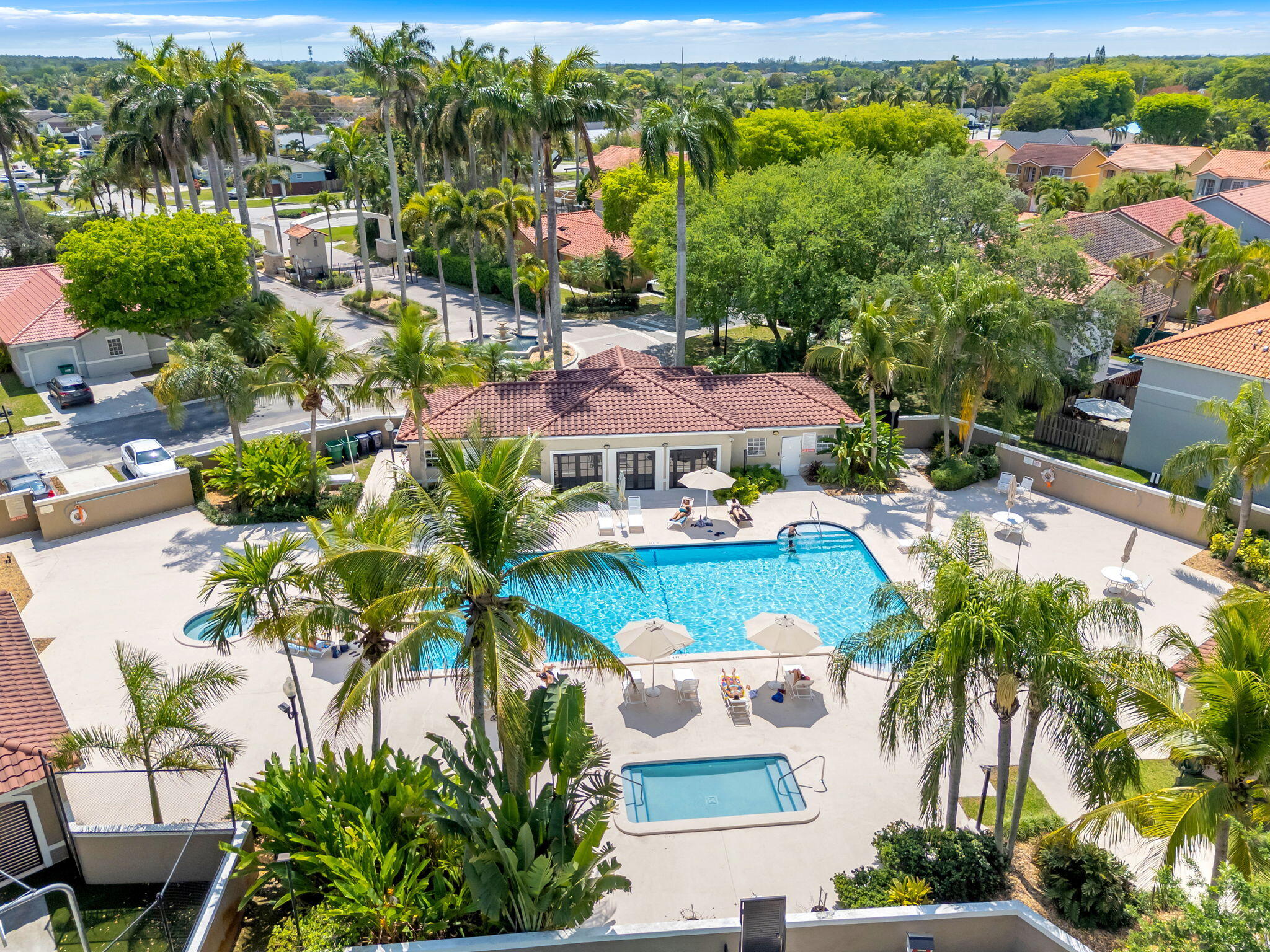 13860 Southwest 102nd Terrace Miami, FL 33186 - Photo 32 of 39 an aerial view of residential houses with outdoor space and swimming pool