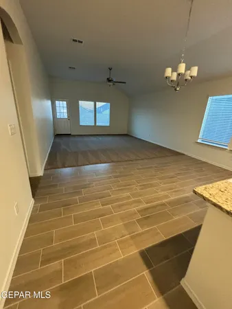 a view of a bathroom with a bathtub