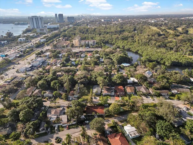 an aerial view of a city