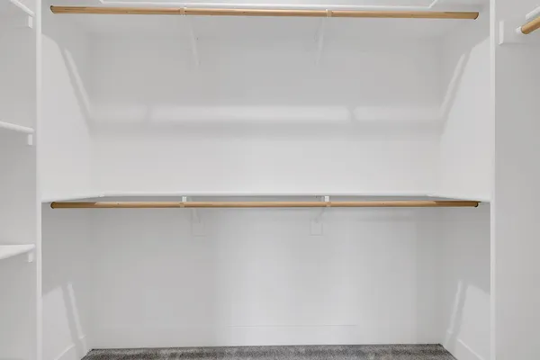 a close up view of racks on the wall