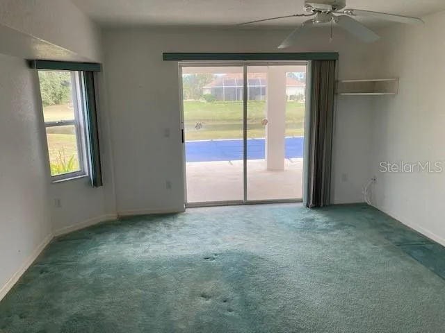 an empty room with a window