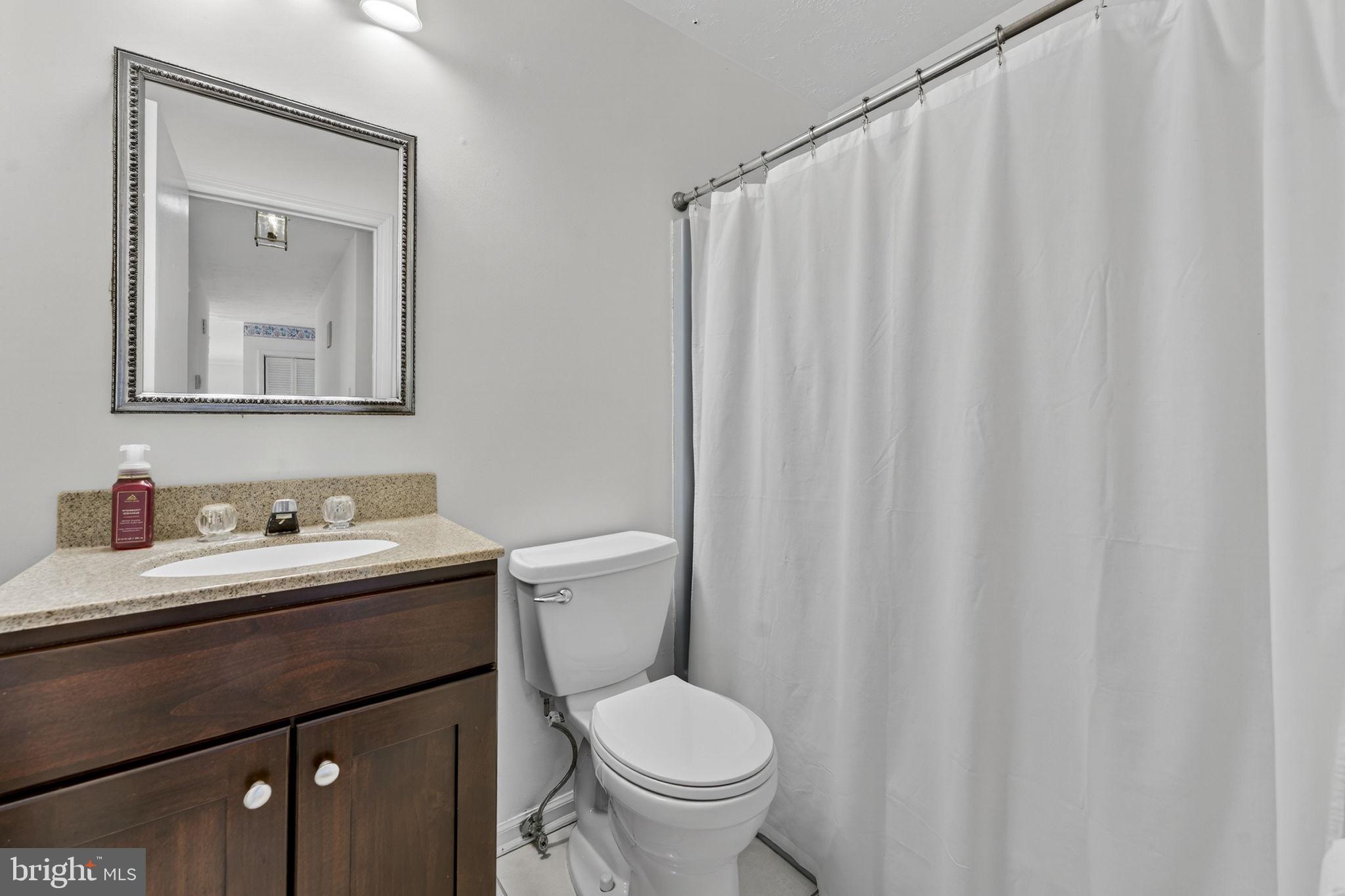 731 Kendrick Ford Road Front Royal, VA 22630 - Photo 23 of 85 a bathroom with a toilet a sink a vanity and mirror