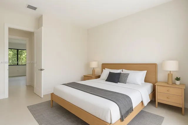 a front view of a building