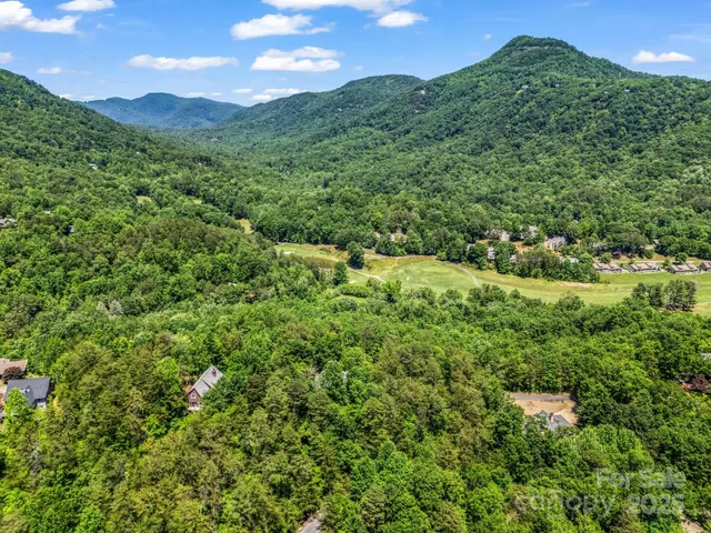 a view of a lush green hillside and a building in the background