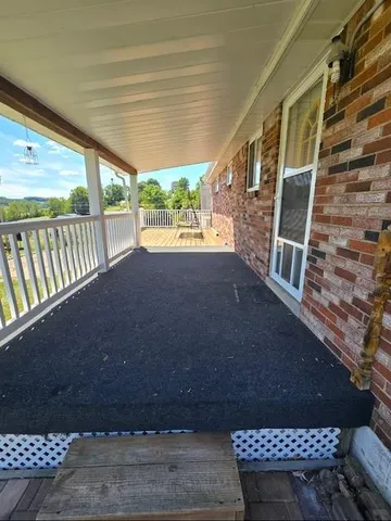 a view of an outdoor space and deck