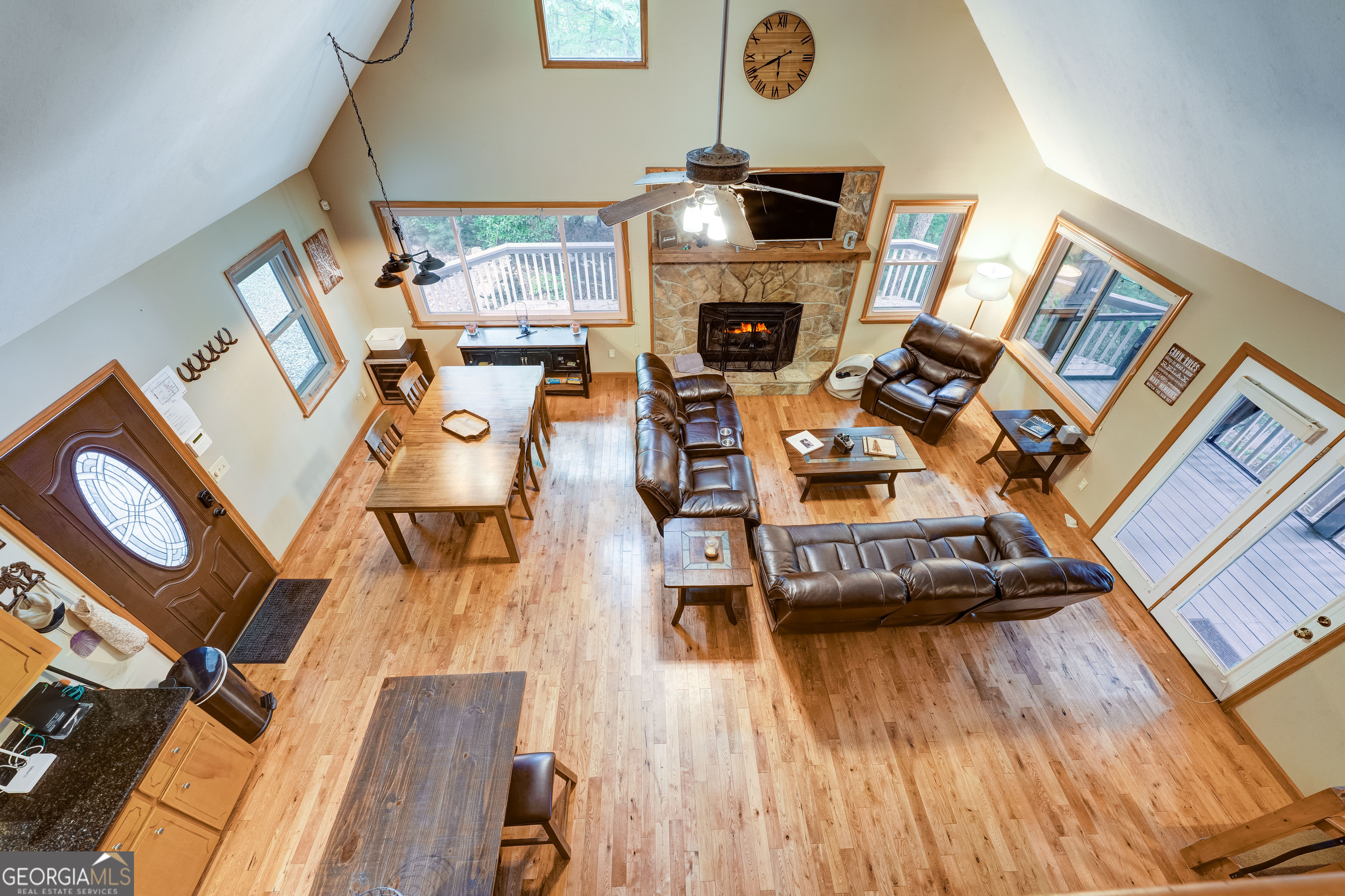 708 Wilson Mountain Road Blairsville, GA 30512 - Photo 23 of 48 a view of a living room with furniture and wooden floor