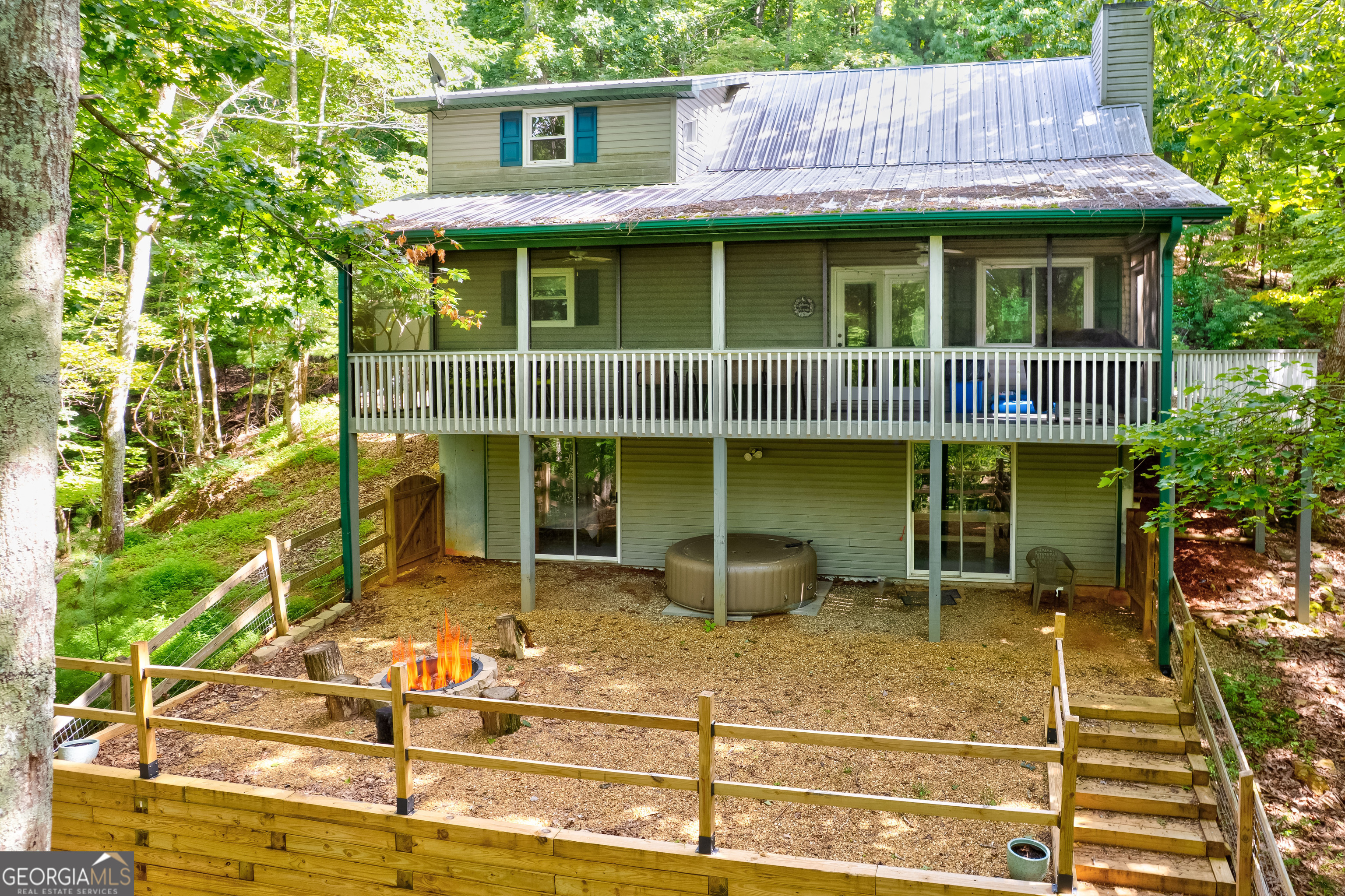 708 Wilson Mountain Road Blairsville, GA 30512 - Photo 36 of 48 aerial view of a house with a porch