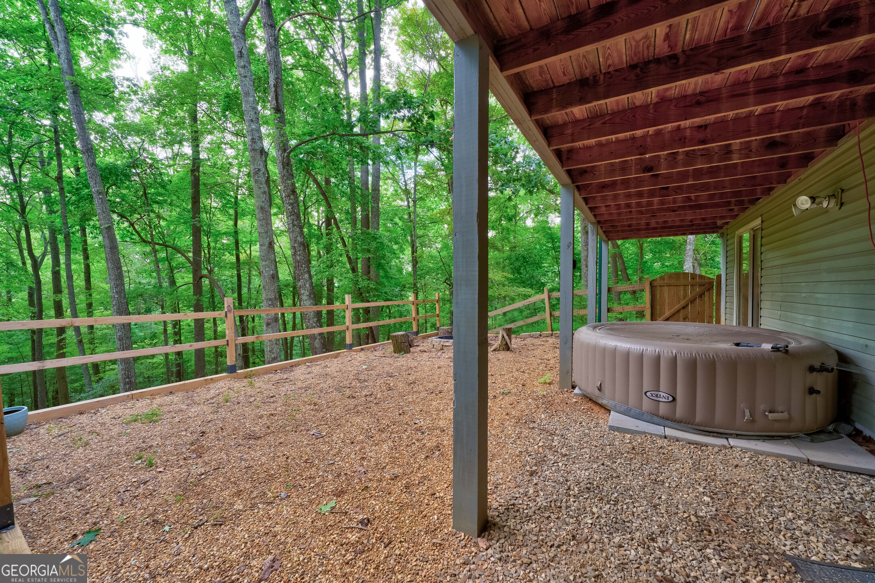 708 Wilson Mountain Road Blairsville, GA 30512 - Photo 37 of 48 a view of a backyard with green space