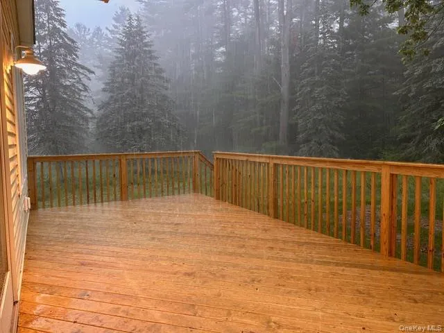 a view of a lake from a balcony