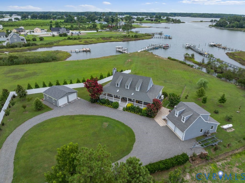 2082 Ocran Road White Stone, VA 22578 - Photo 49 of 50 an aerial view of a house with outdoor space and lake view