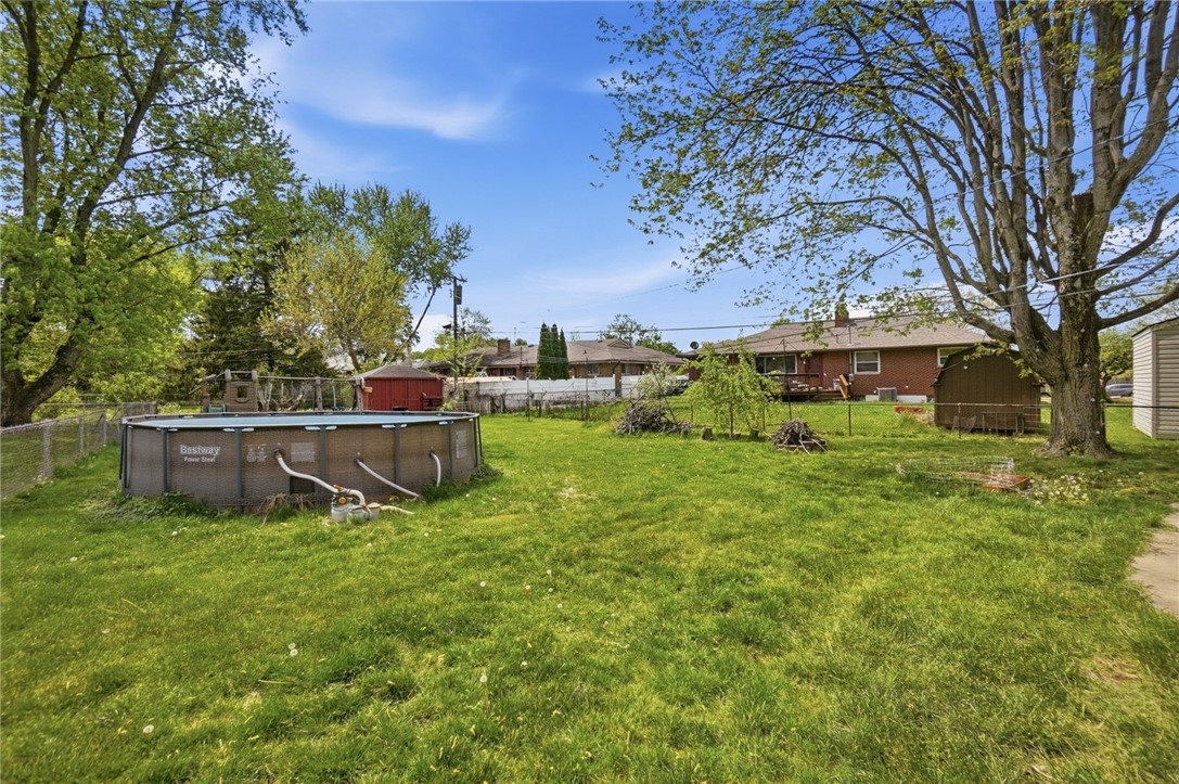 508 Storms Road Kettering, OH 45429 - Photo 32 of 32 This spacious backyard features a refreshing above-ground pool, perfect for outdoor relaxation and enjoyment.