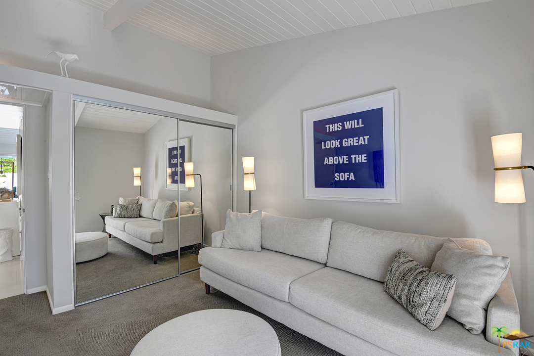 984 East La Jolla Road Palm Springs, CA 92264 - Photo 26 of 53 a living room with furniture and a couch