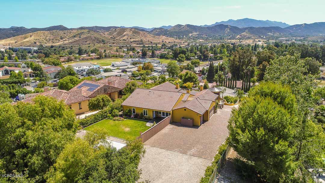 959 Rancho Road Thousand Oaks, CA 91362 - Photo 54 of 57 an aerial view of residential houses with outdoor space and trees