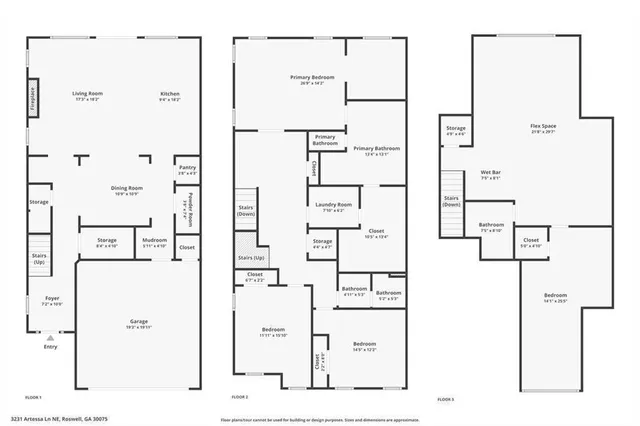 $775,000 | 3231 Artessa Lane Northeast, Roswell, GA 30075